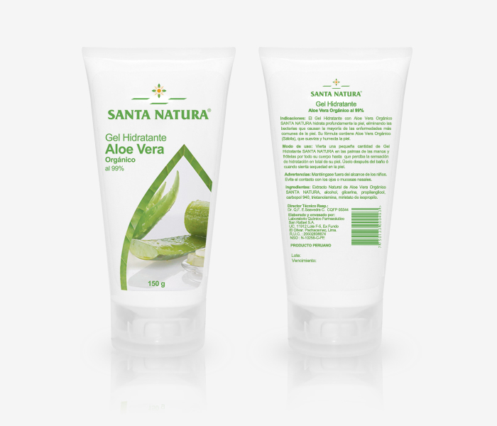 packaging gel aloe vera santa natura